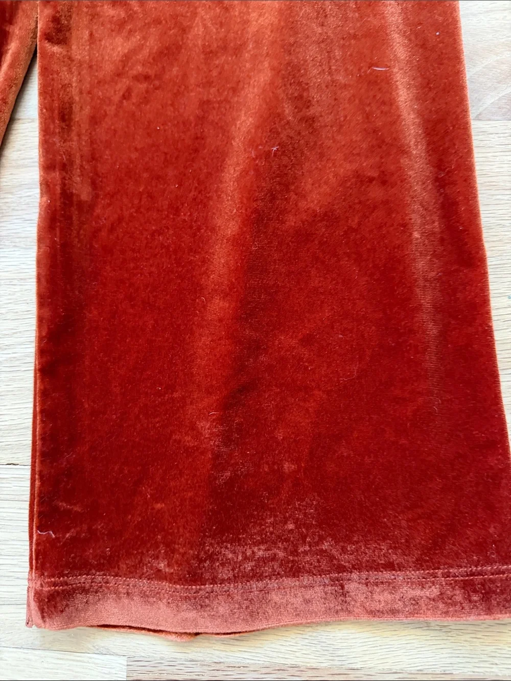 MOLO Denmark Gorgeous Velvet Wide-Leg Pants - Rust Orange Girls sz EUR 116